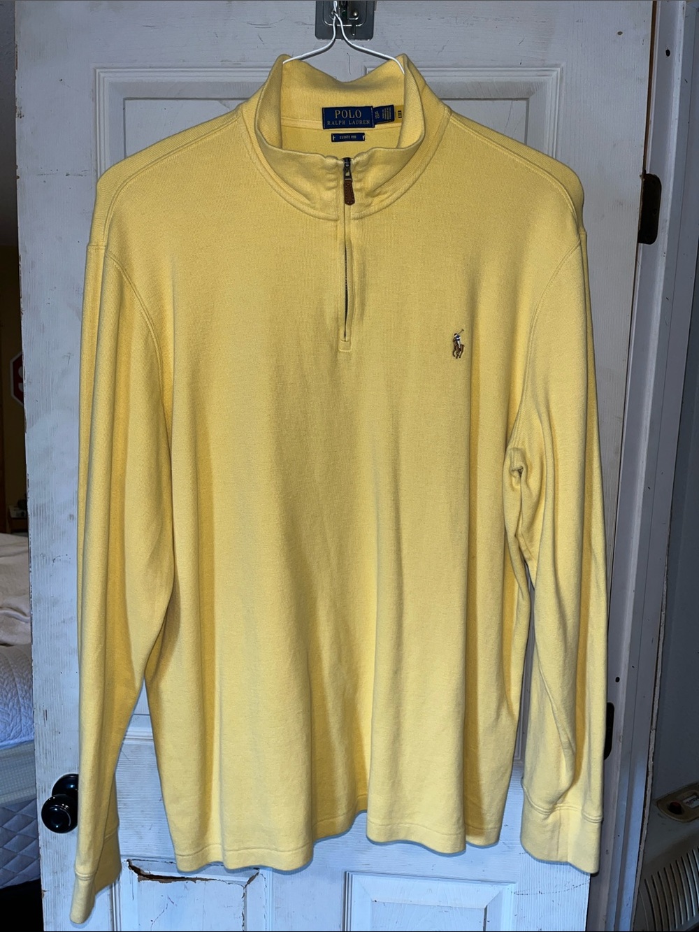 Men’s POLO RALPH LAUREN 1/4 Zip Pullover, size XL (Estate Rib Style).